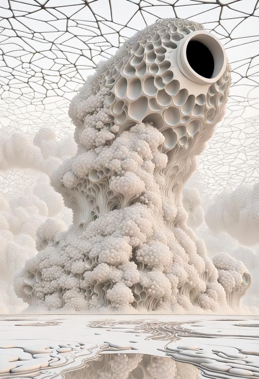 Gigantic Fractal Structure on Desolate Landscape