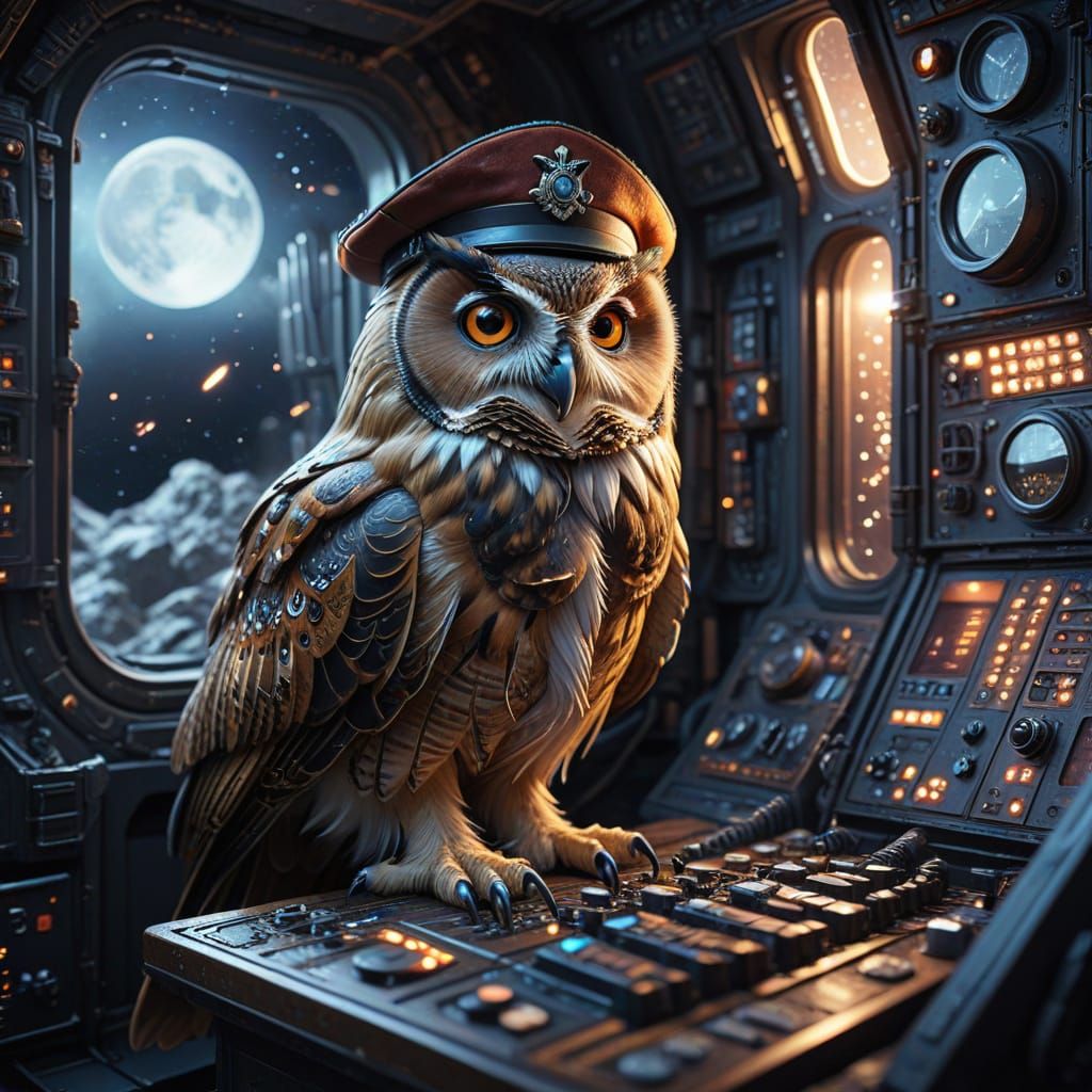 A Wise Owl Captain Navigates Asteroid Field in Classic Space...