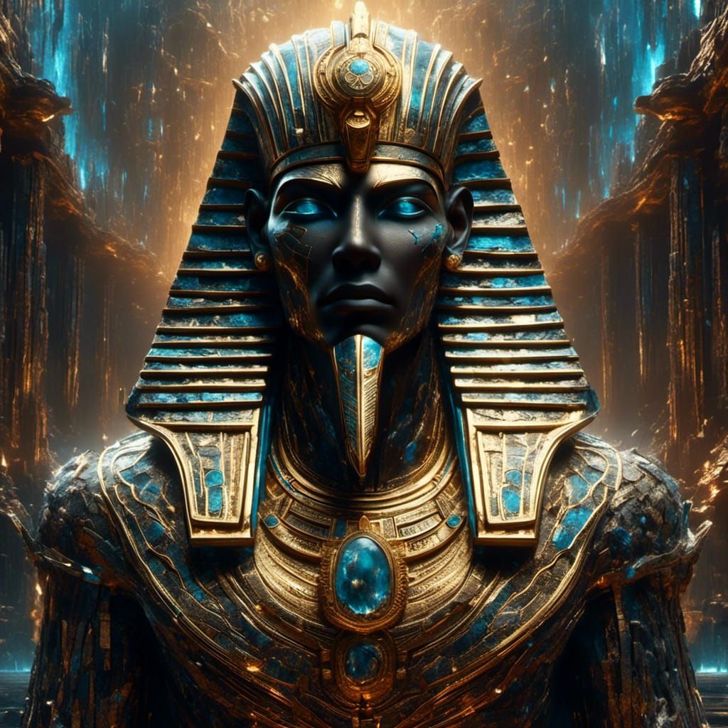 Egyptian God Ra: Hyperrealistic Anime Art