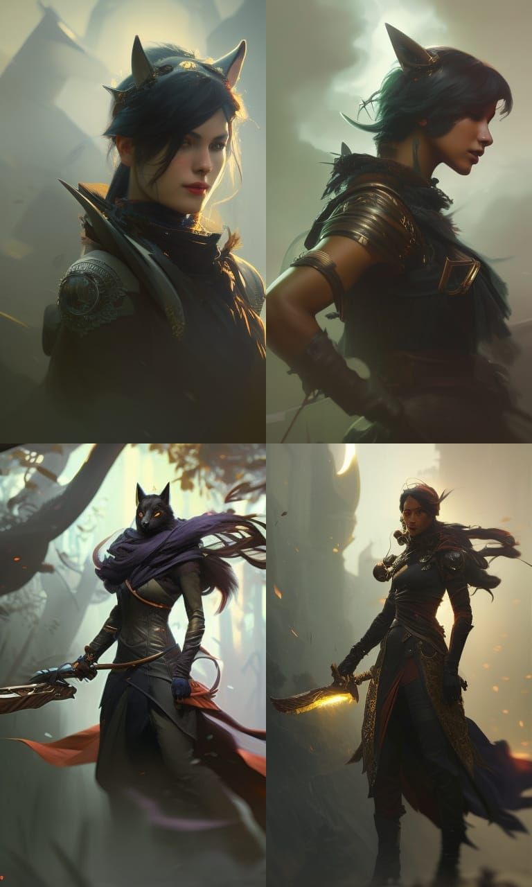 humanoid d&d black fox folk again