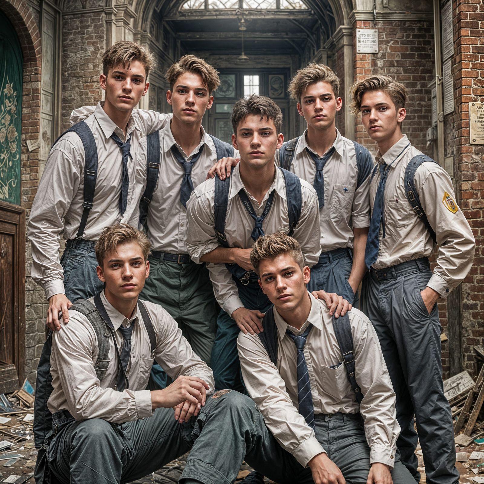 Rowdy Lads Create Mayhem in Abandoned School