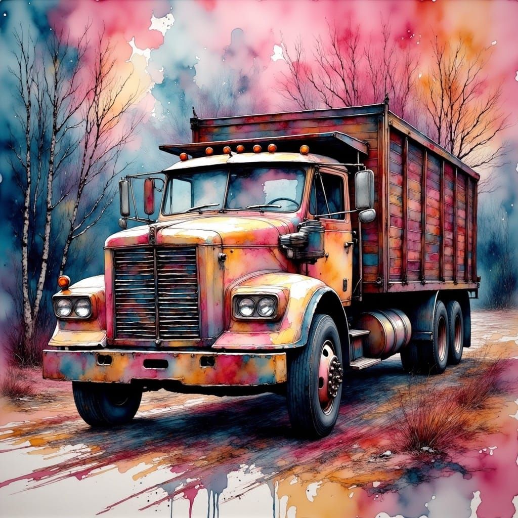 Epic Impressionist Masterpiece in Dramatic Gouache Style