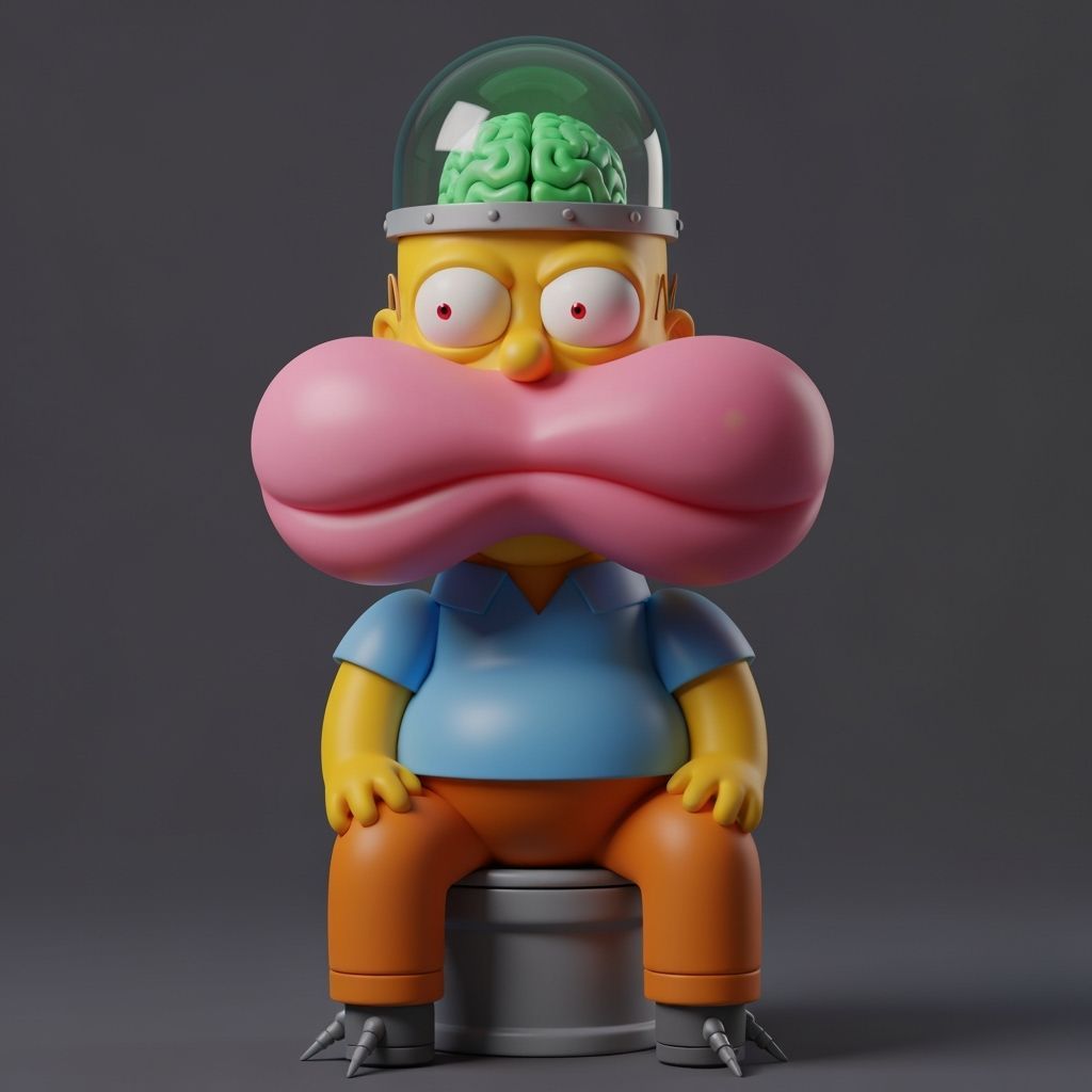 Homer Simpson's Biomechanical Brain Display