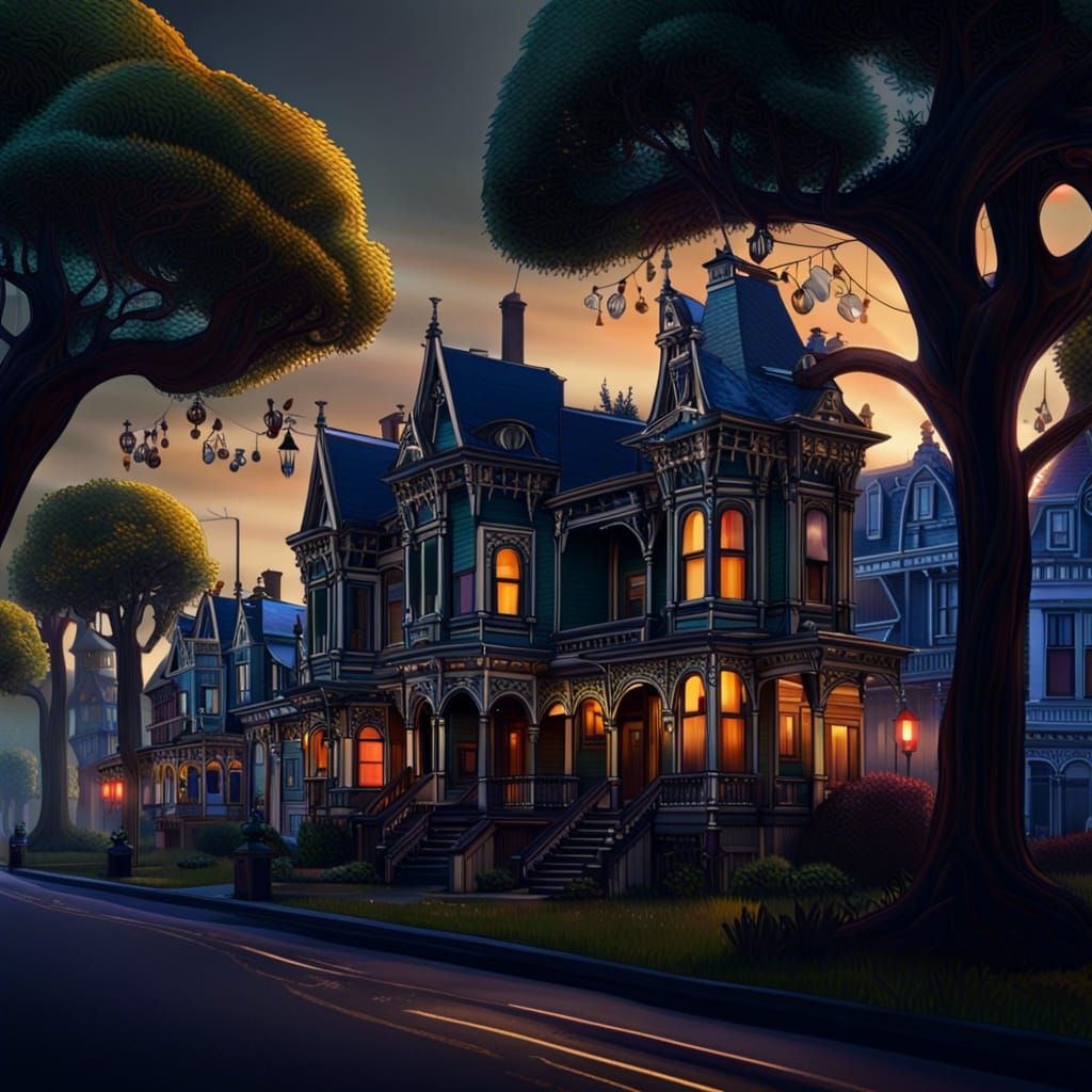 Victorian Houses: Detailed Matte Painting in Unreal Engine