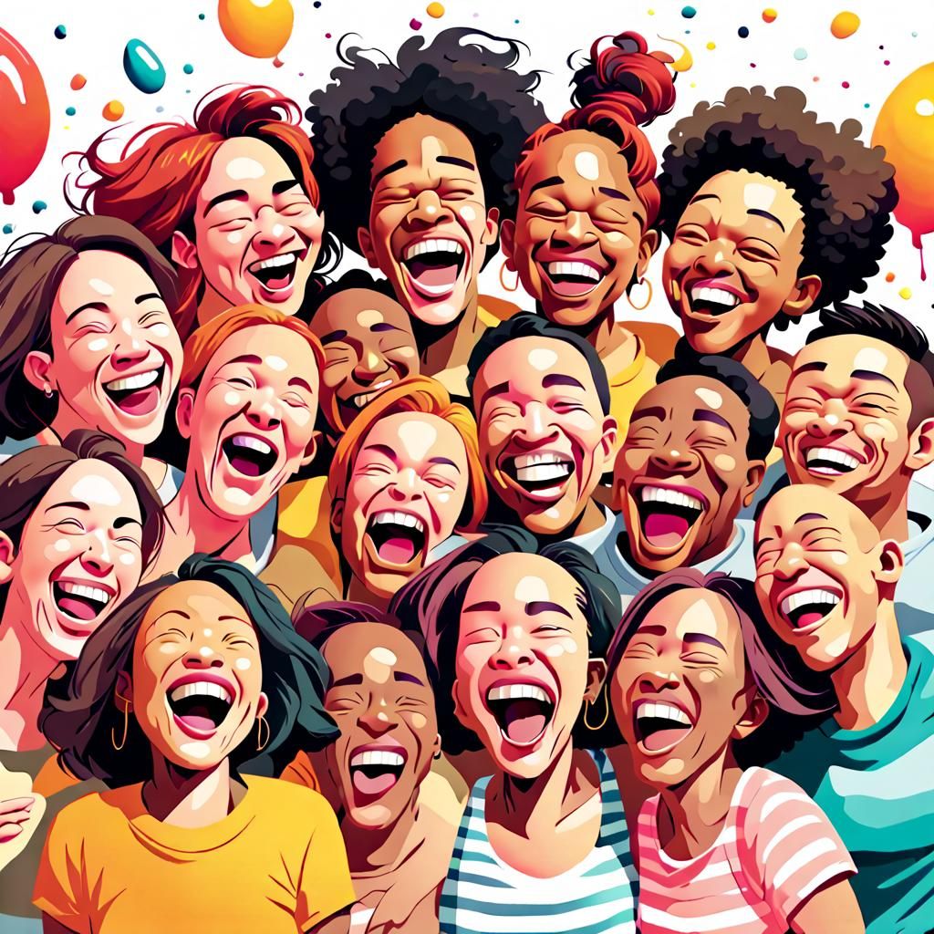 Diverse Expressions of Laughter in Lively Digital Art