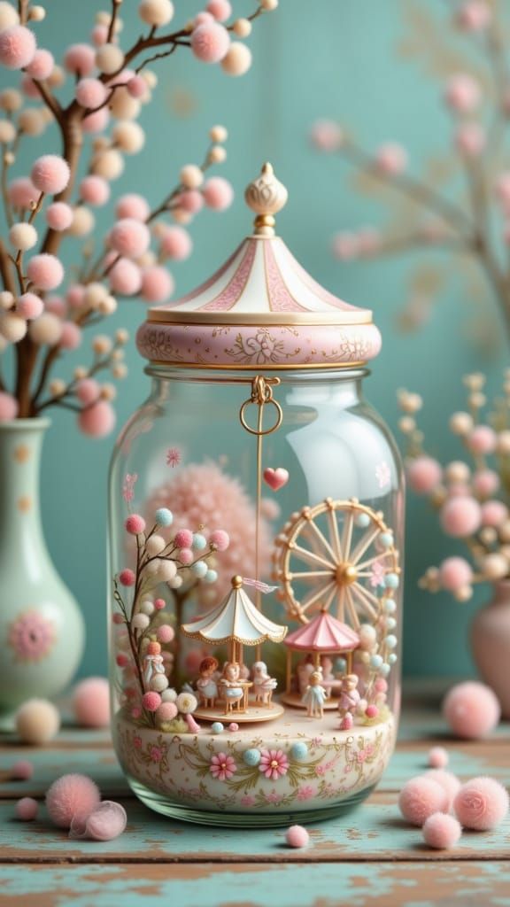 Miniature Carnival in a Jar: Rococo Folk Art