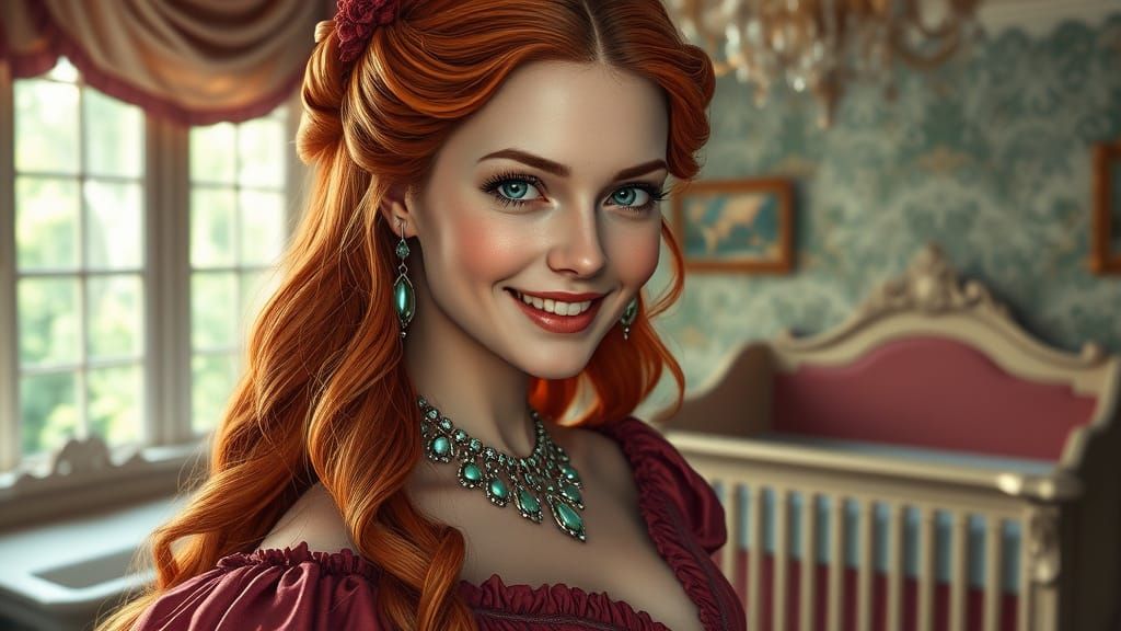 Regal Duchess in Whimsical Baby Nursery