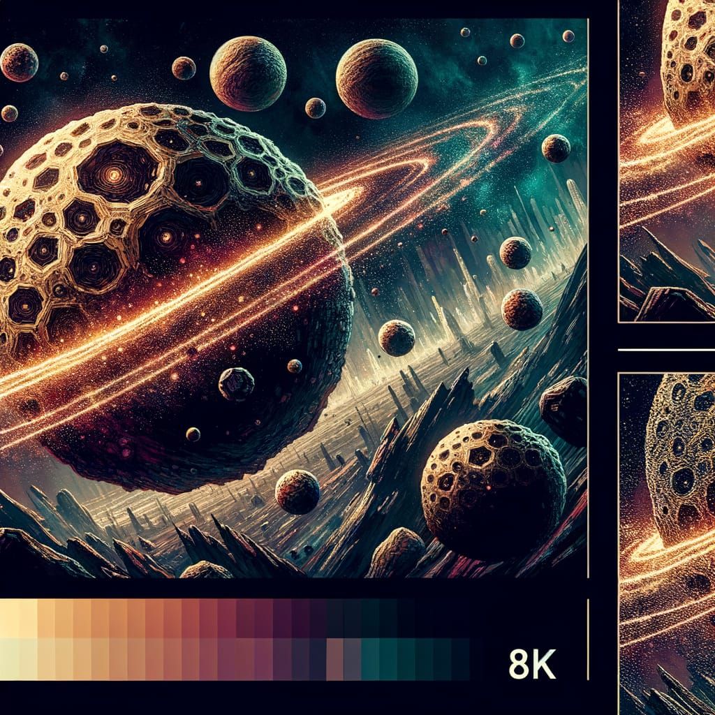 Cosmic Holographic Asteroid Belt in 8K Resolution