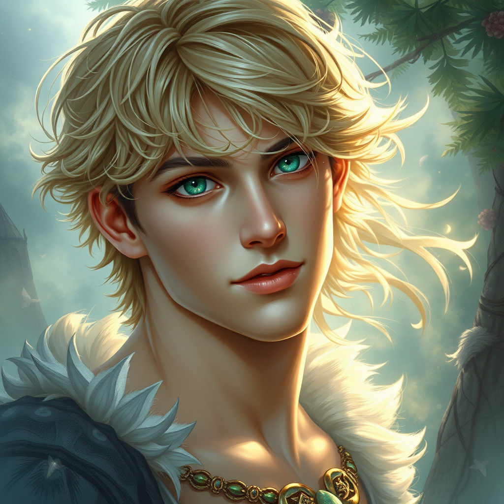 Ethereal Blond Male in Luminist Fantasy Style