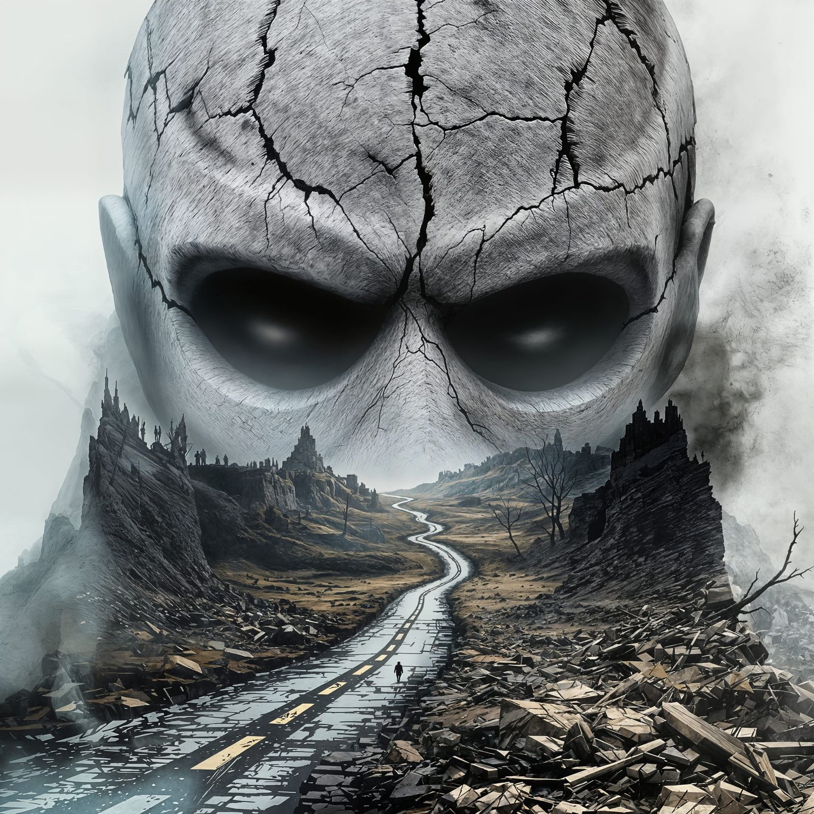 Surreal Double Exposure Art Depicting Weight of History and ...