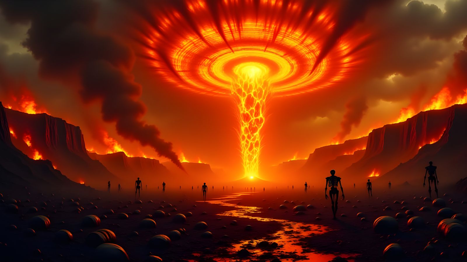 Dark Apocalyptic Vortex in Ultra-Realistic Style