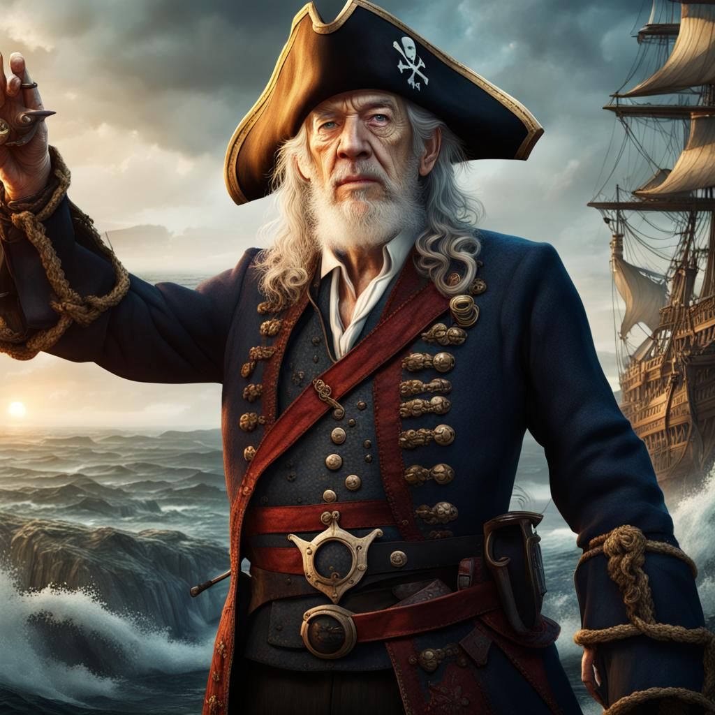 Pirate Captain: Detailed Matte Painting