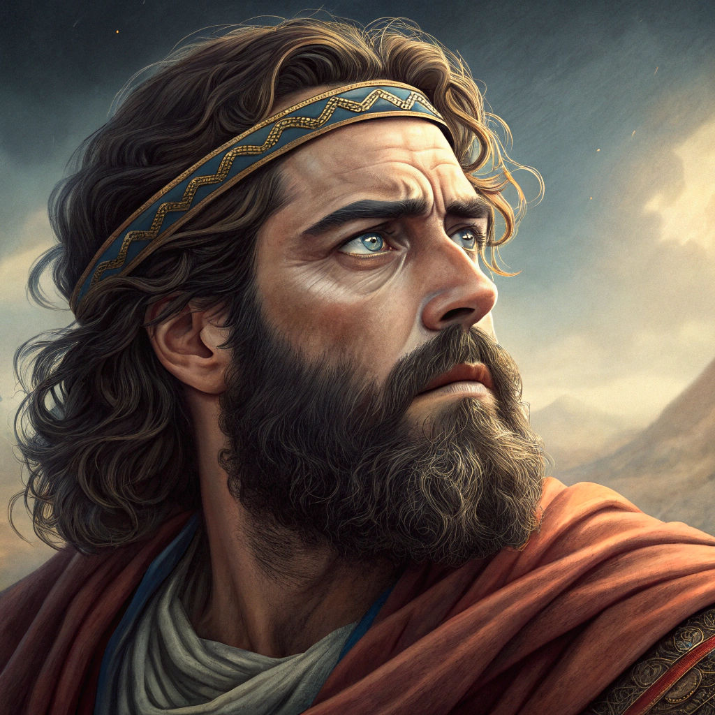 Moses Portrait in Margaret Keane Style