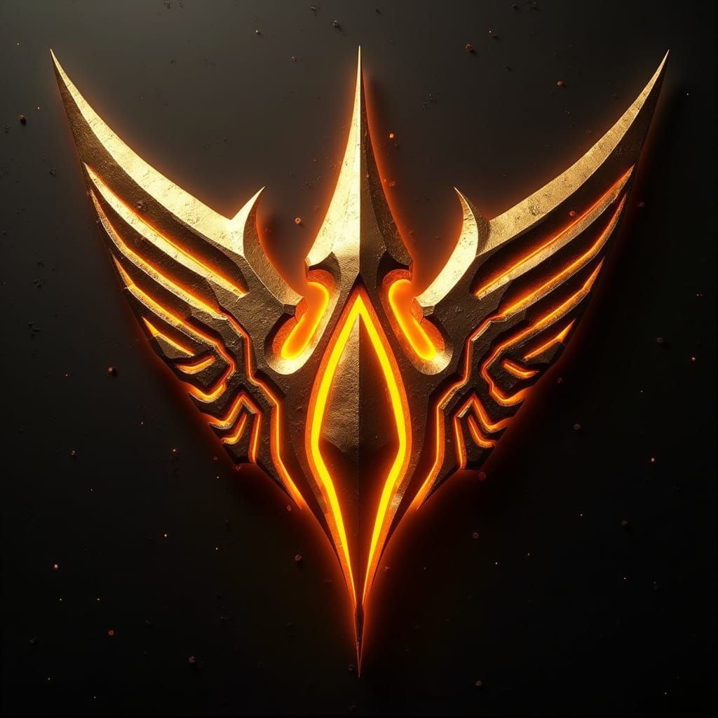 Futuristic Thunder Car Logo with Blazing Flame Motif