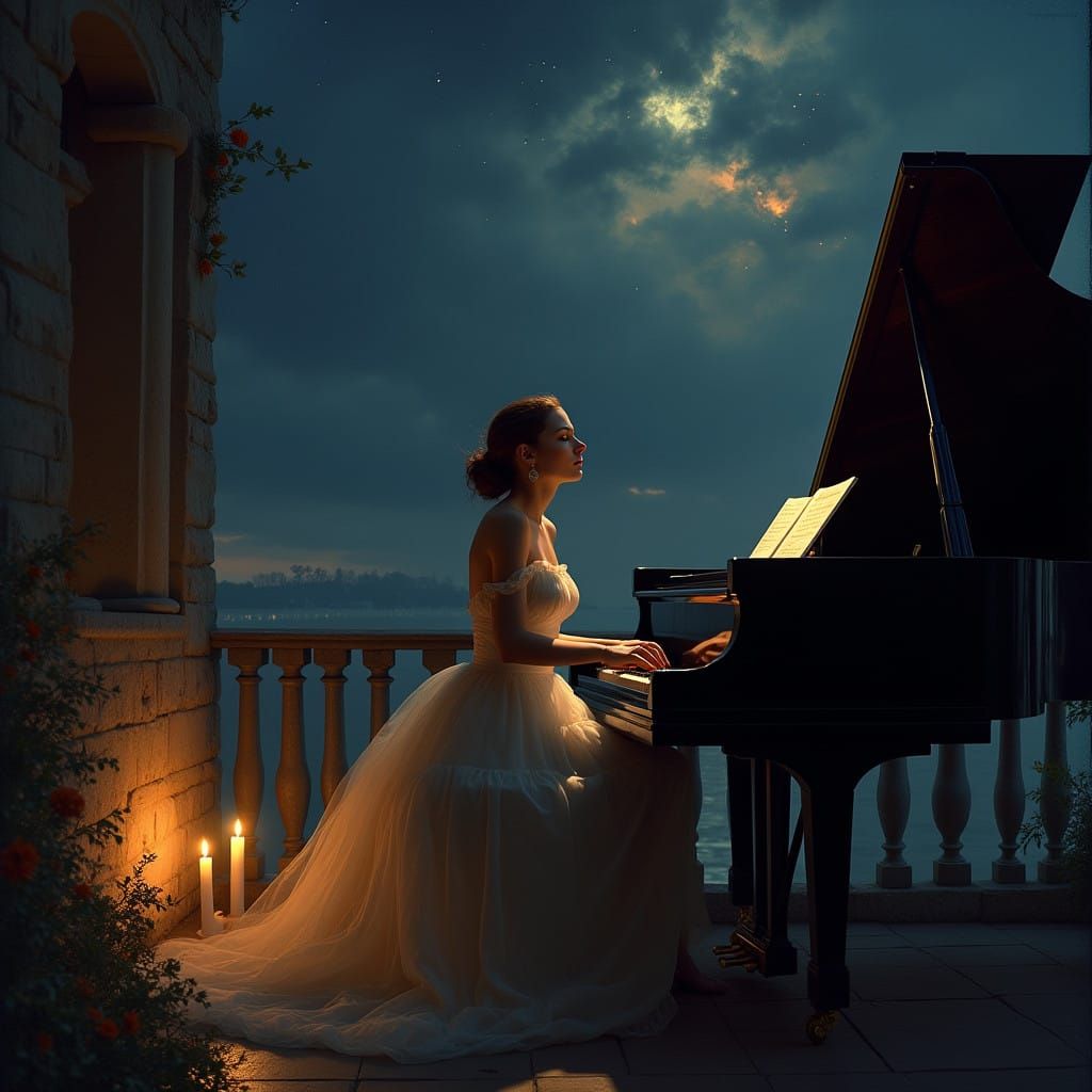 Soft, whirling, gentle brush strokes, oil painting canvas texture. Titianus, Caravaggio masterpiece. A beautiful, expres...