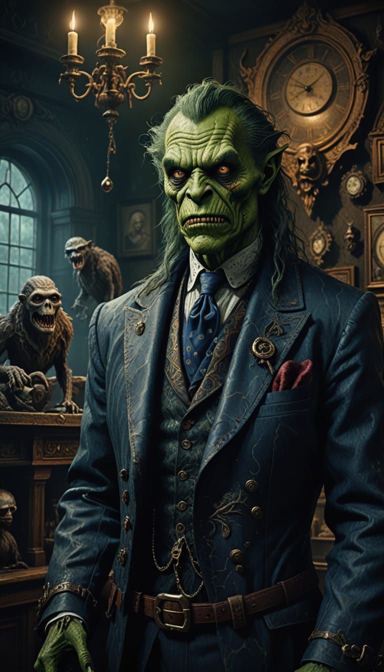 MISTER HYDE IN HIS OFFICE