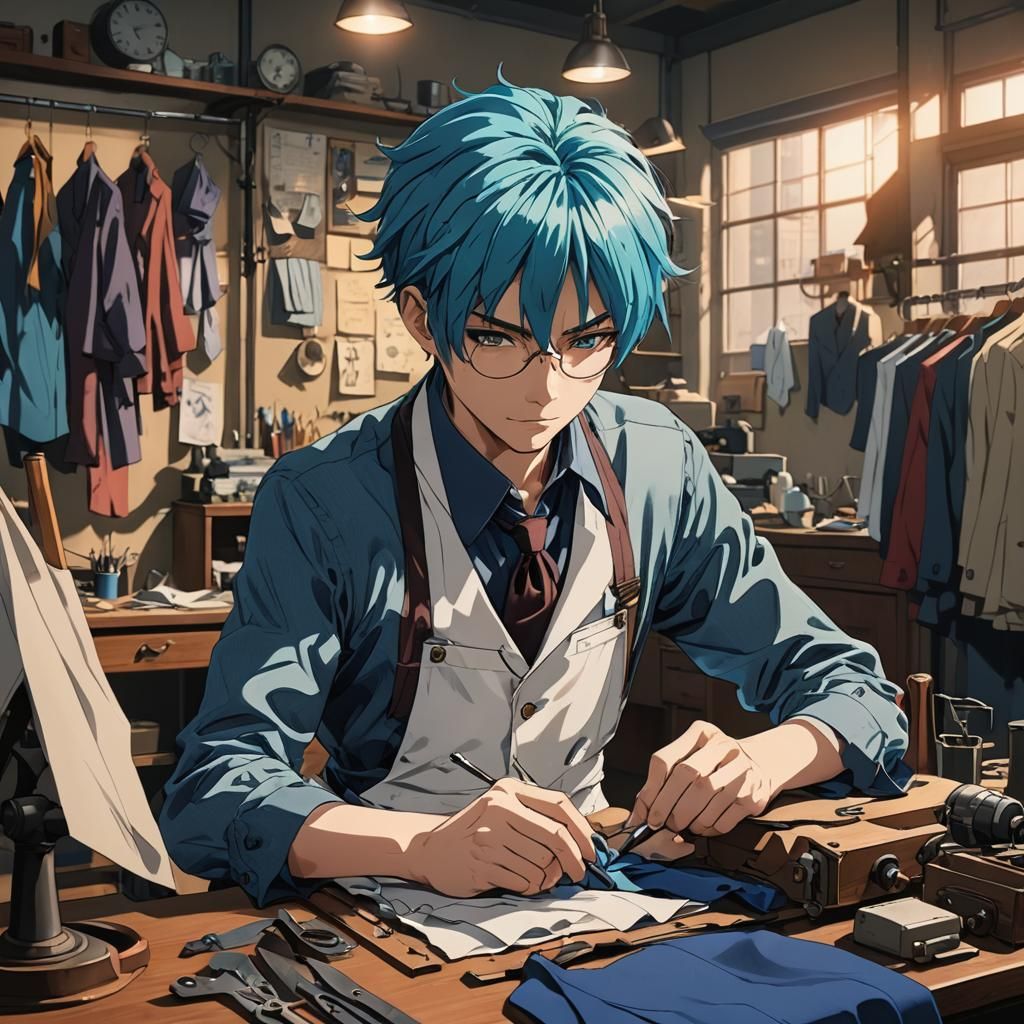 Anime Tailor at Work in Studio Trigger Style