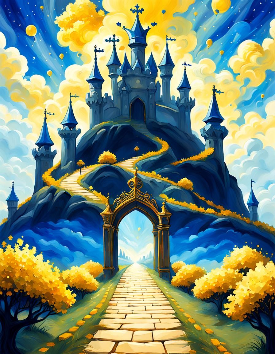 Royal Pathway Concept Art with Crowned Sky