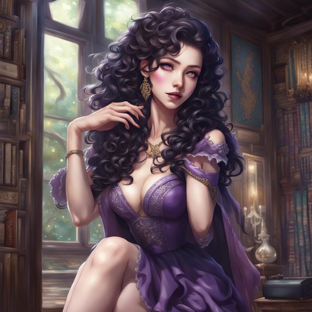 Fantasy Mage in Anime Key Visual Style