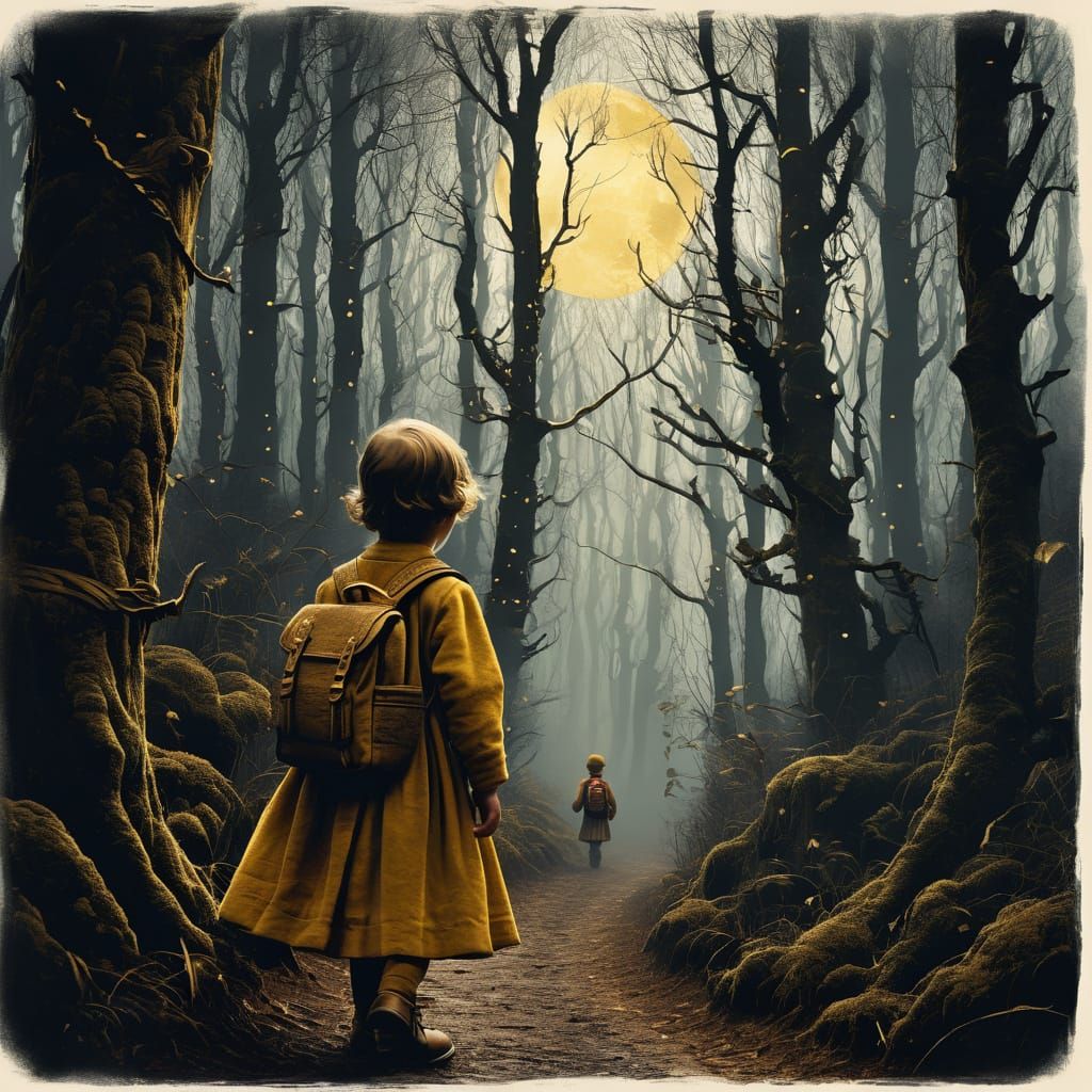 Children Find Their Way Home in Mystical Forest