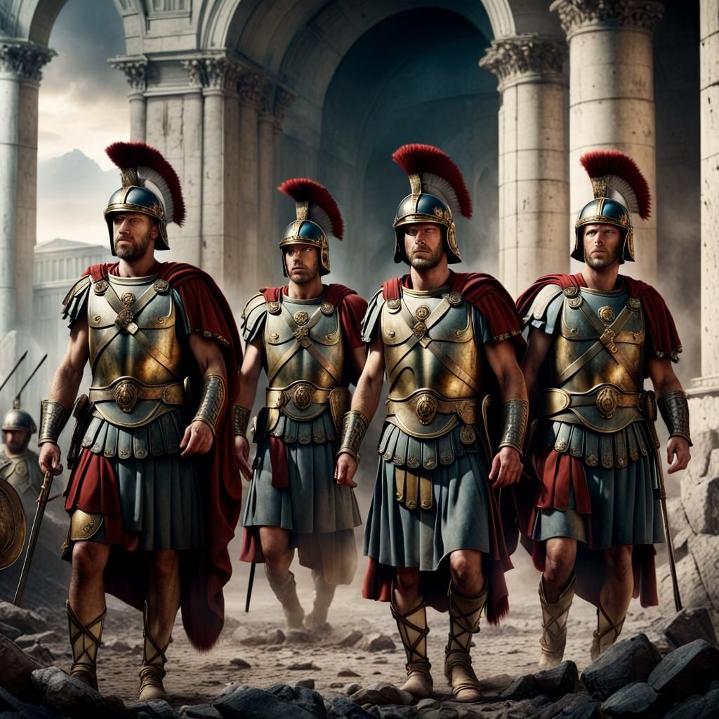 Fierce Roman Soldiers in Jerusalem: Digital Matte Painting