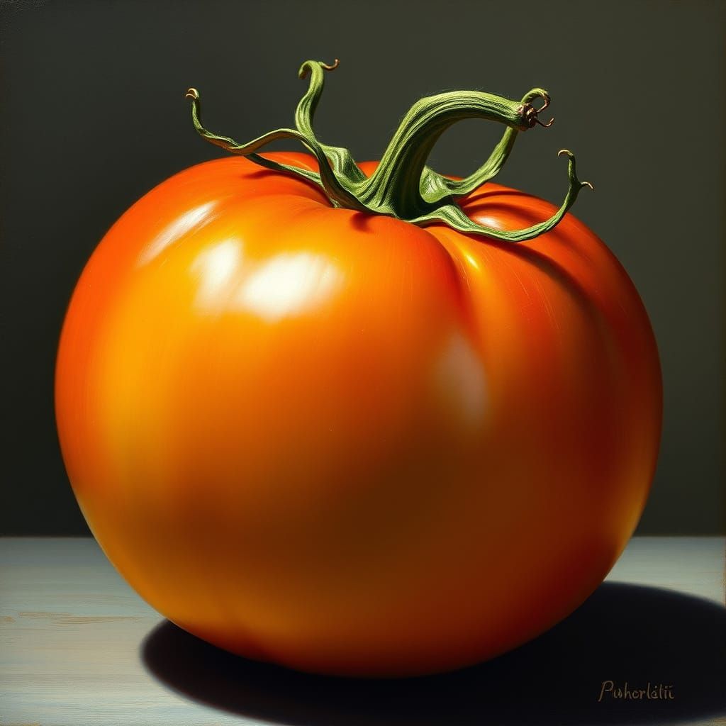 Hyperrealistic Tomato Still Life in Vibrant Colors