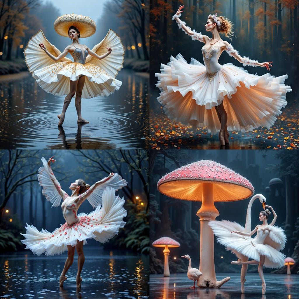 Ethereal Swan in Balletic Dance