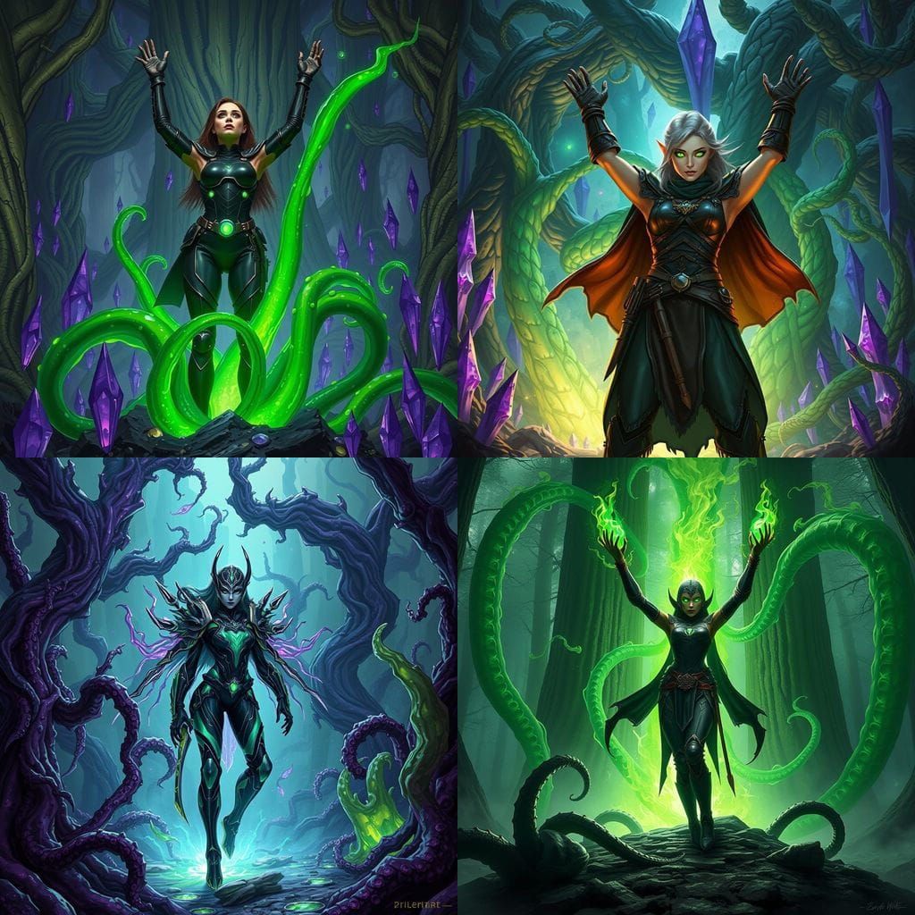 Mystical Forest Under Attack by Evil Warrior