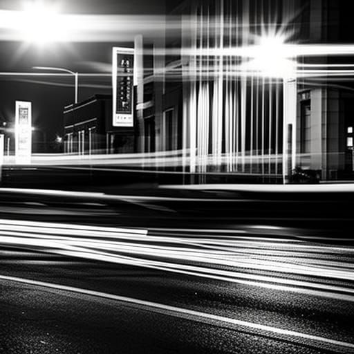 Nighttime City Street: Long Exposure Photography