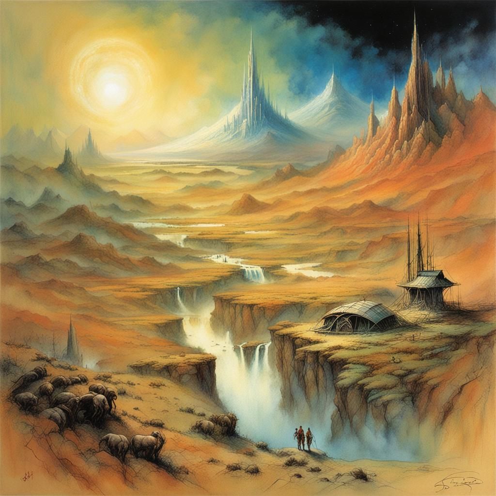 Surreal Landscape in Fantasy Art Style