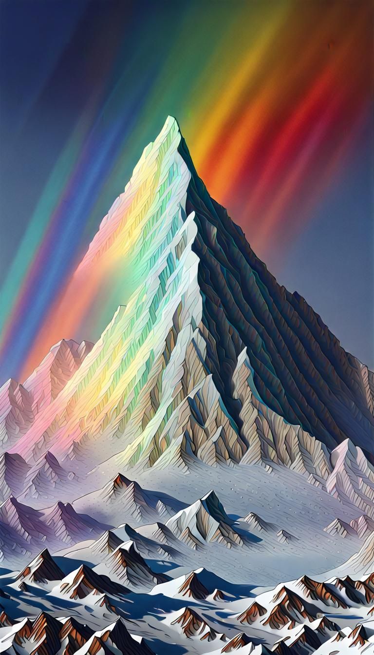 Rainbow Light on Pluto's Ice Mountains