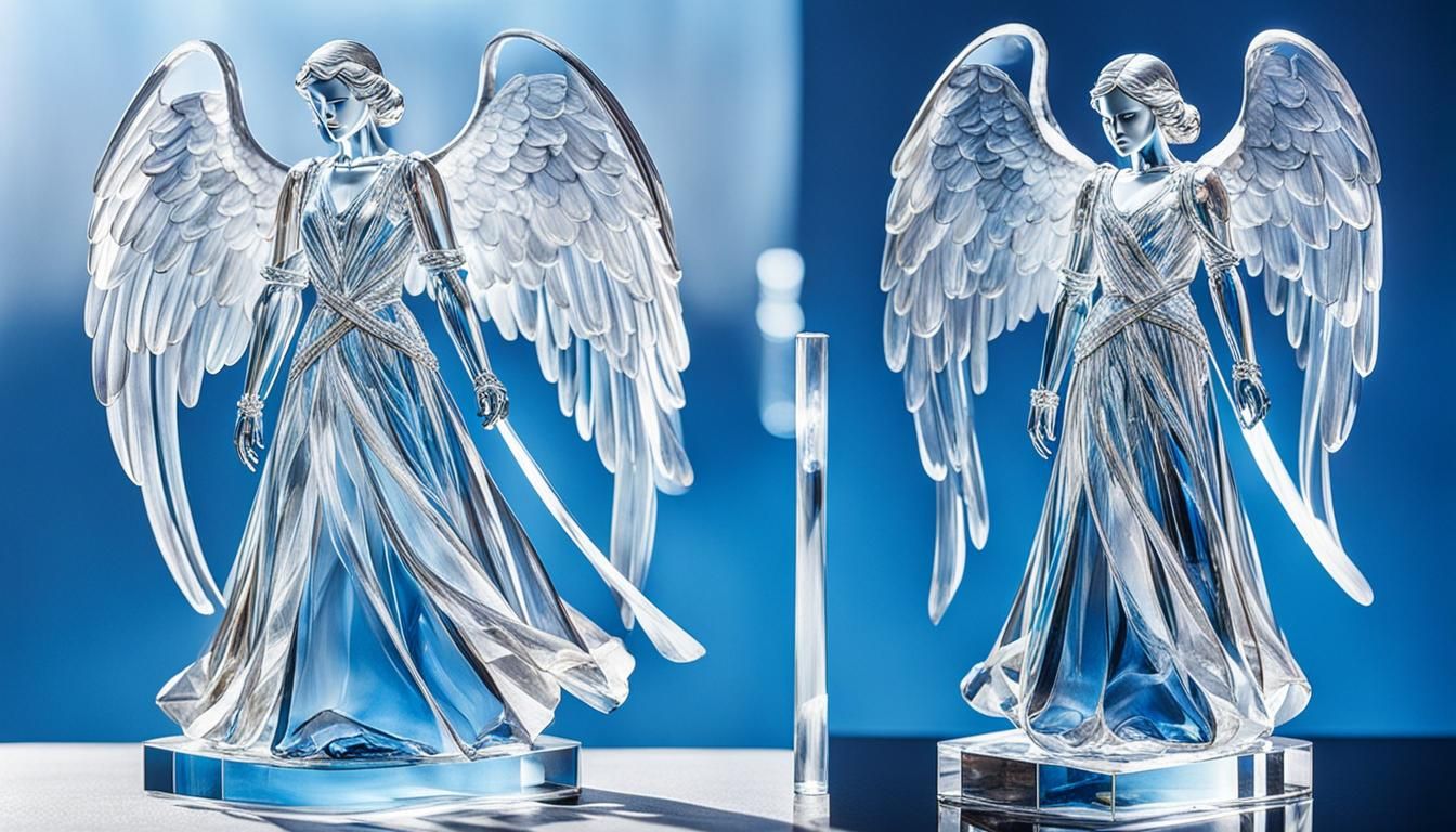 Glass Angel Figure with Filmstrip Wings