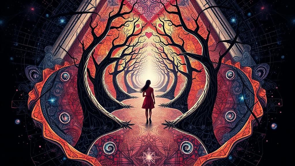 Fantasy Mirror Light: A Surreal MC Escher Inspired Scene