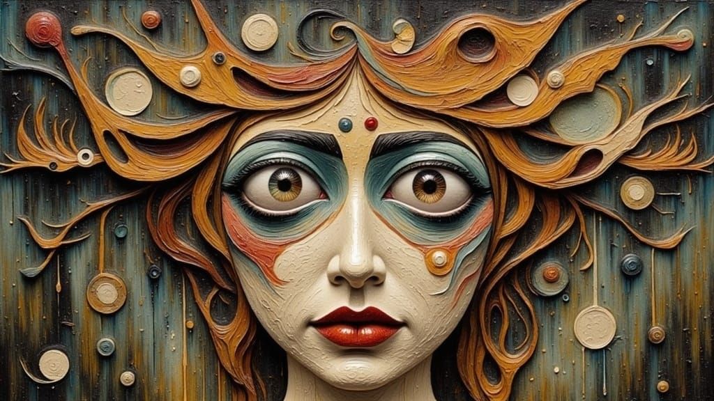 Surreal Portrait in the Style of Max Ernst