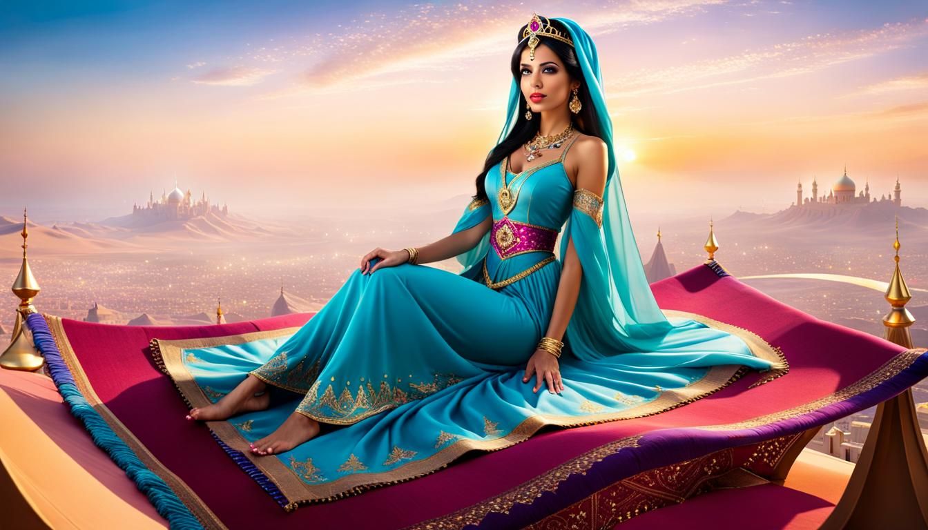 Arabian Princess on Magic Carpet Adventure