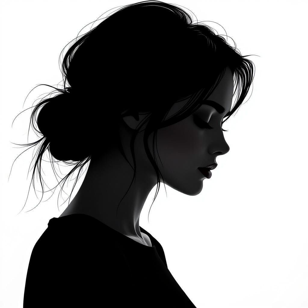 Emotional Monochrome Portrait for Album Cover