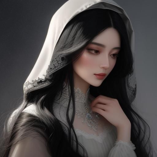 Surreal Woman Saws Shadow in Oil Painting