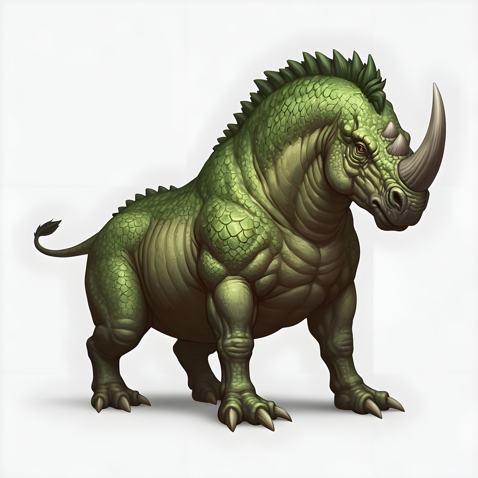 Ropkorian Jade Hornmount in Boris Vallejo Style