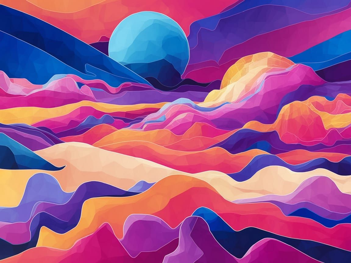 Abstract AI-Generated Image: Colors in Motion