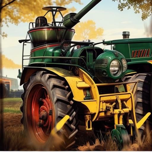Retrofuturistic Farm Tractor Design