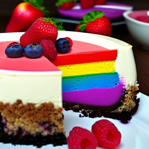 Rainbow Berry Cheesecake Dessert