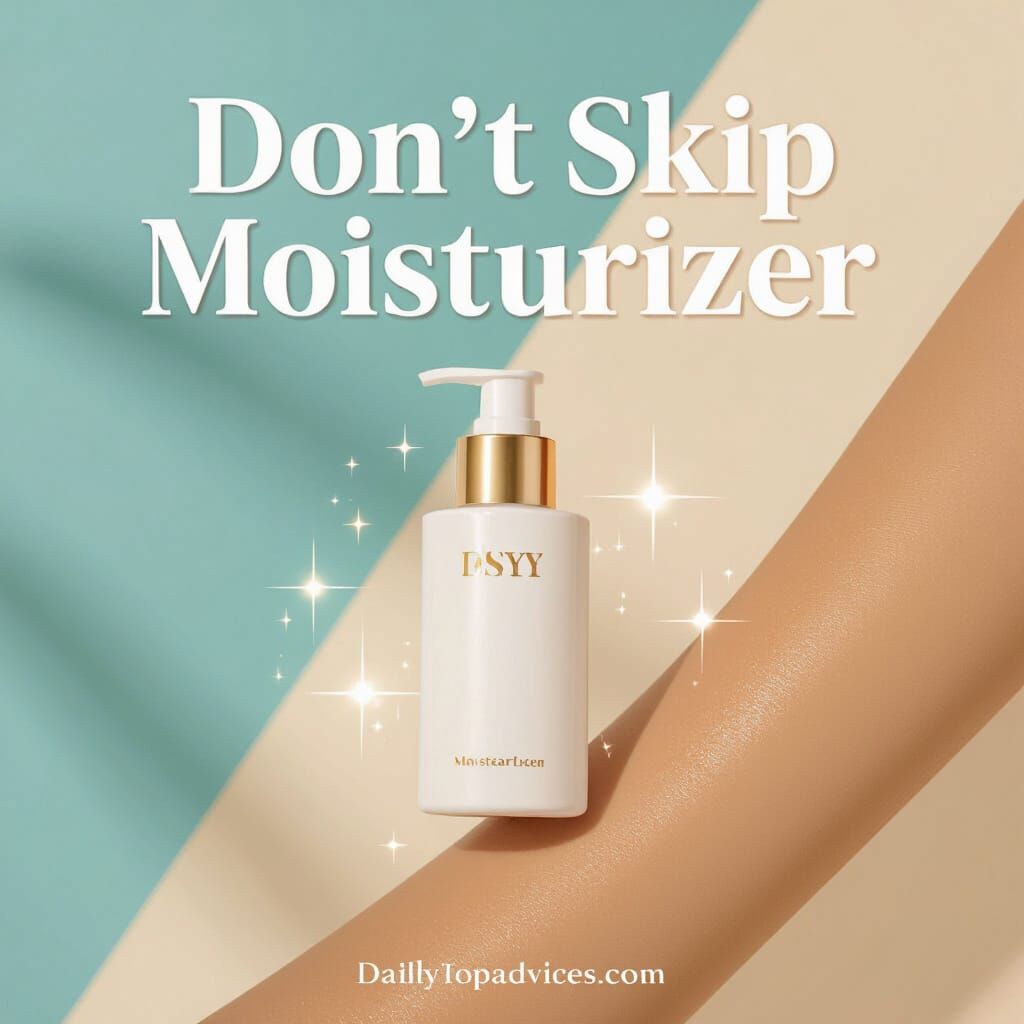 Modern Skincare Bottle with Glowing Skin