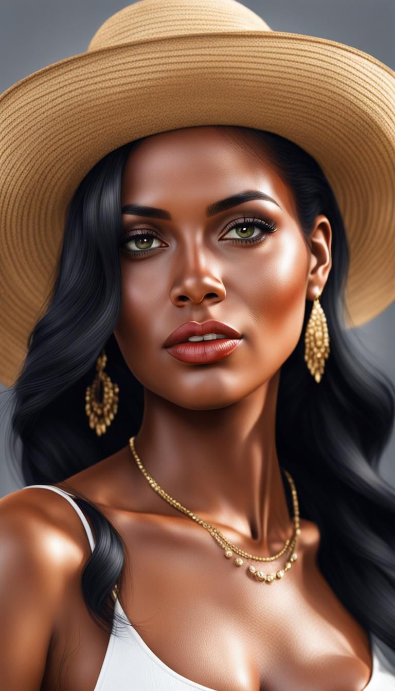 Photorealistic Portrait of a Young Panamanian Woman