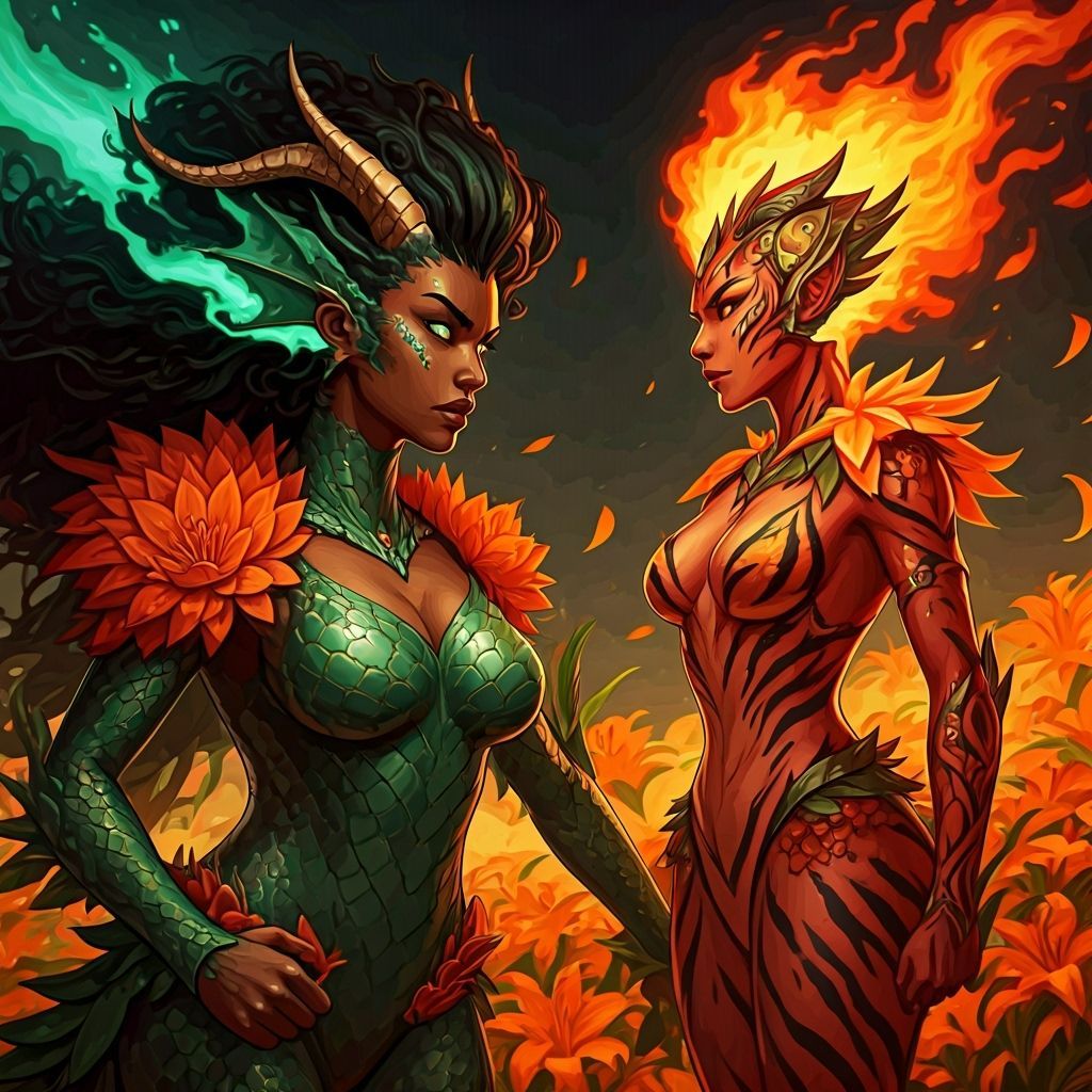 SnapDragon vs TigerLilly: Anime Pulp Comic Showdown