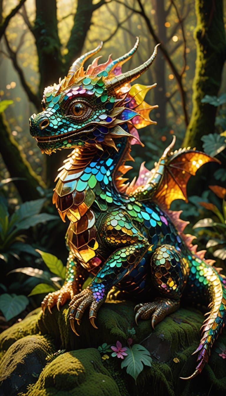 Sequin dragon