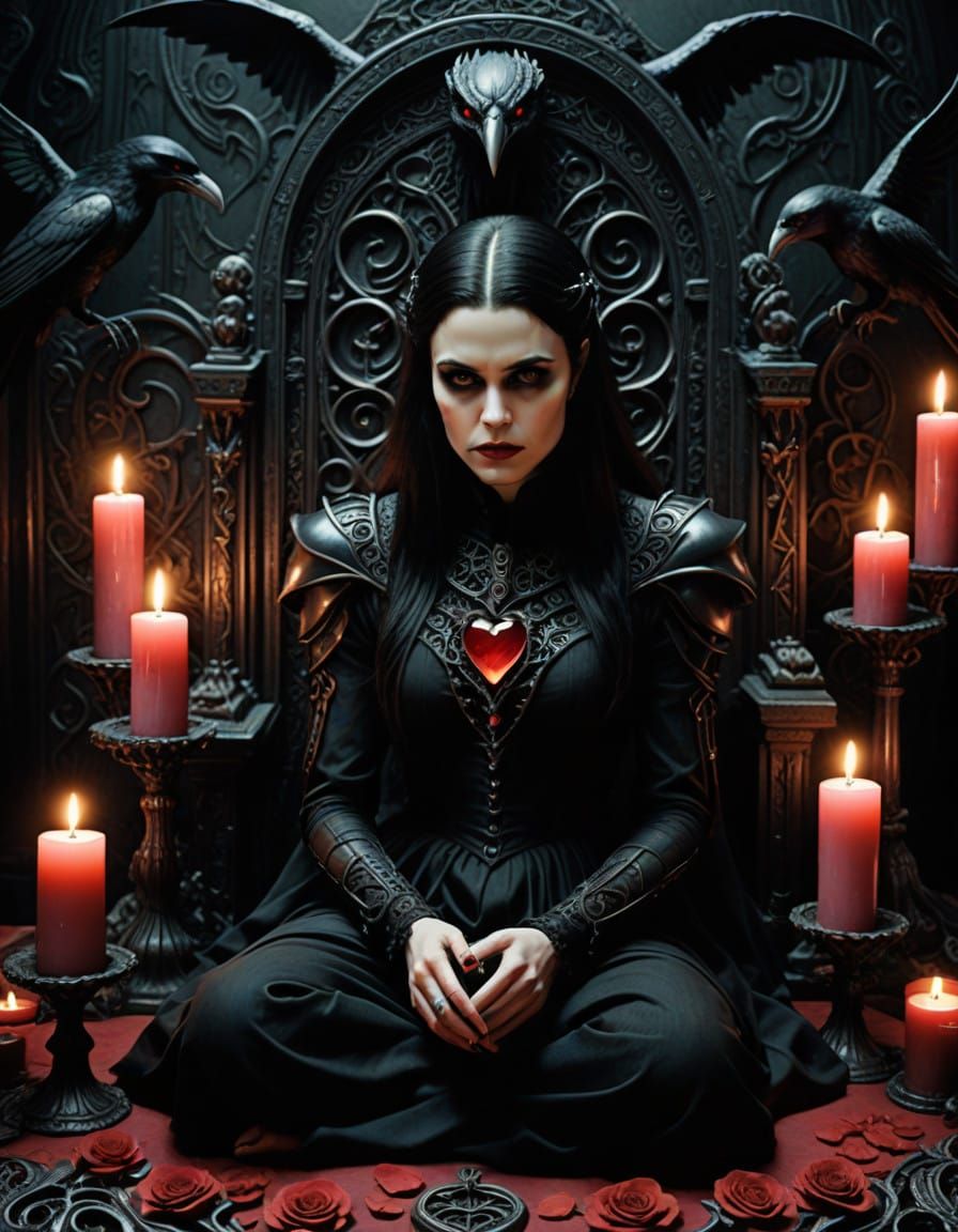 Ethereal Vampiric Altar in Rich, Cinematic Gothic Style