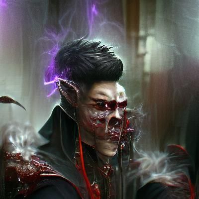 Sinister Half-Blood Yuan-Ti Warlock Fantasy Art