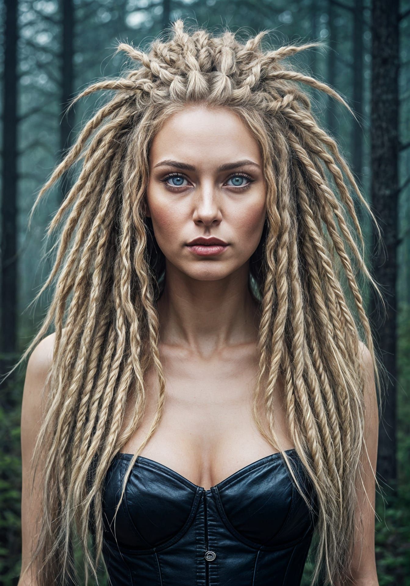 Hyper-Realistic Portrait of a Scandinavian Woman in a Misty ...