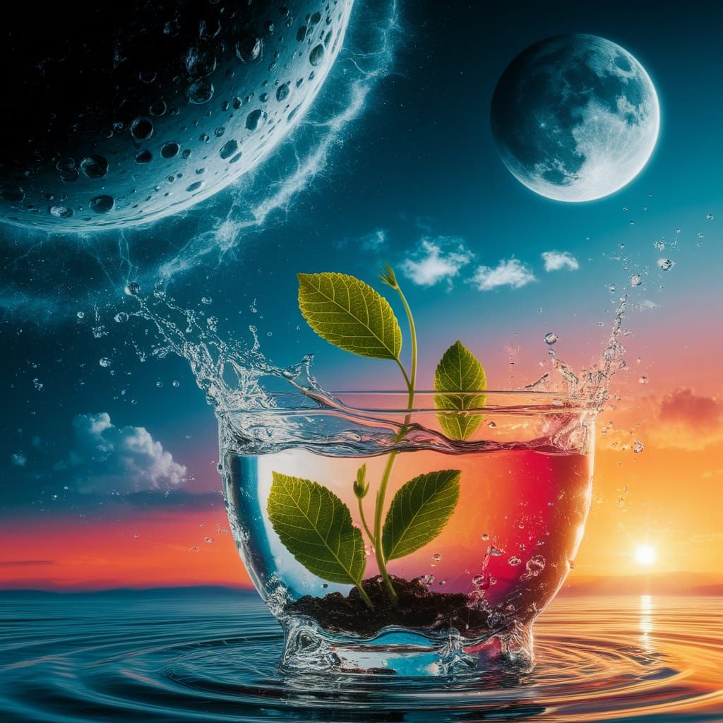 Dreamlike Summer Rain Cinematic Film Still