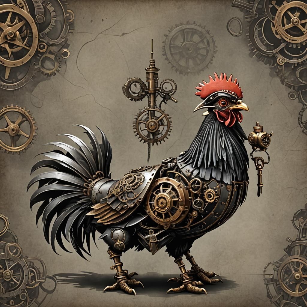 Gothic Steampunk Chicken Engine